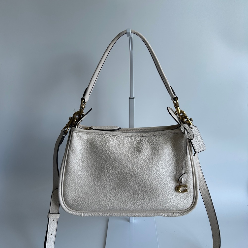 Coach Cary Crossbody Bag Chalk Pebble Leather Shoulder Bag CC437